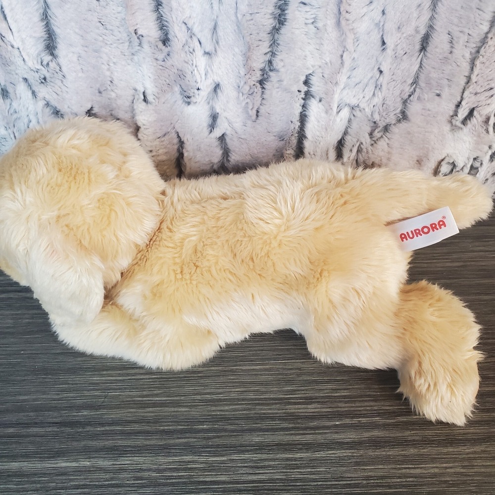 Aurora Golden Retriever Plush Dog 12" Stuffed Laying Puppy 2021 Beige Tan - Picture 3 of 8